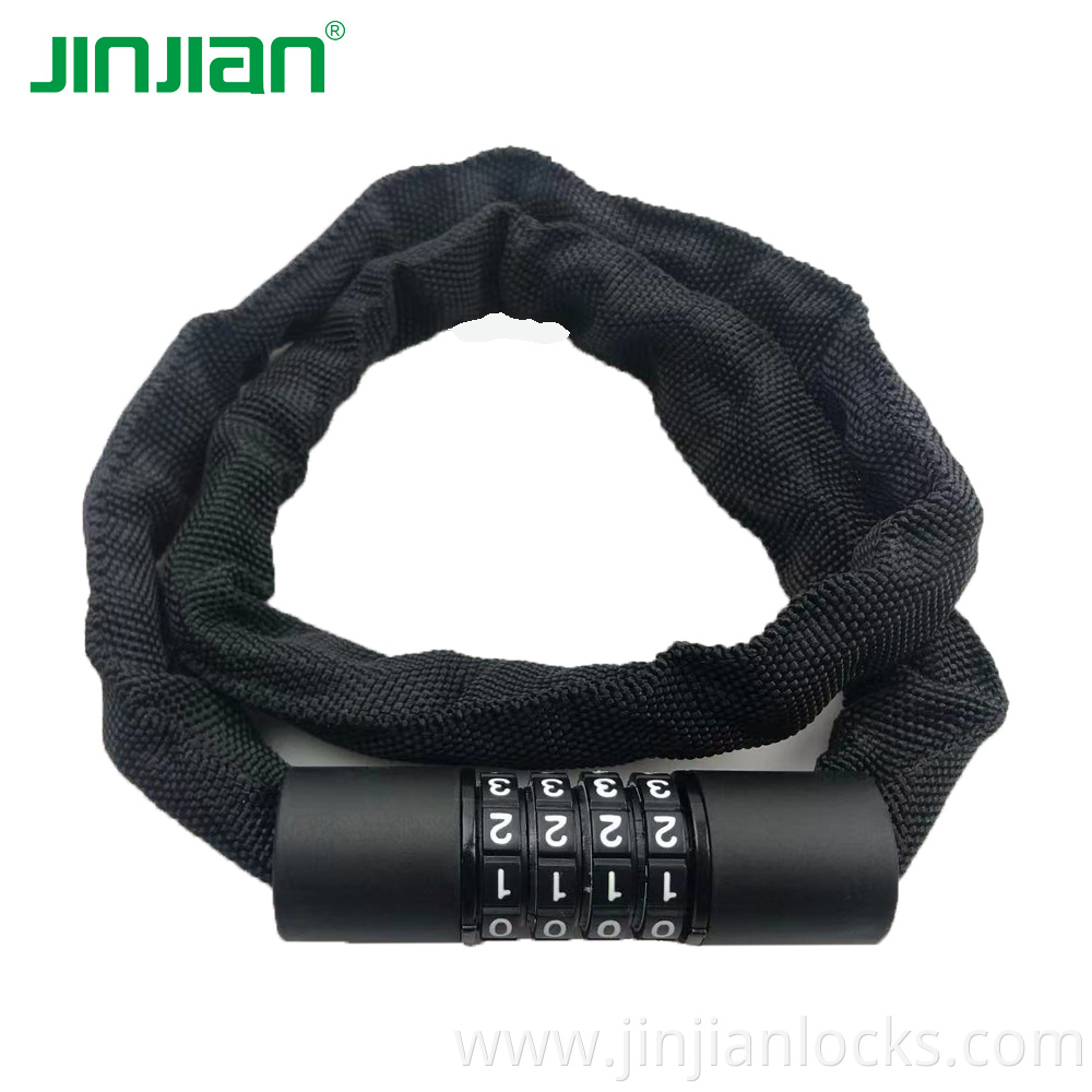 portable bicycle anti-theft password chain lock mountain bike electric motorcycle lock chain